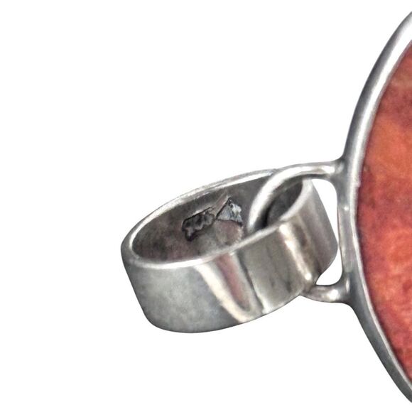 SILPADA N1564 Retired Sponge Coral Disc Pendant Sterling Silver Link Necklace - Picture 6 of 8